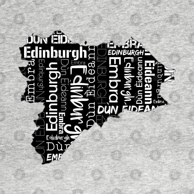 Edinburgh City Map With Text by MacPean